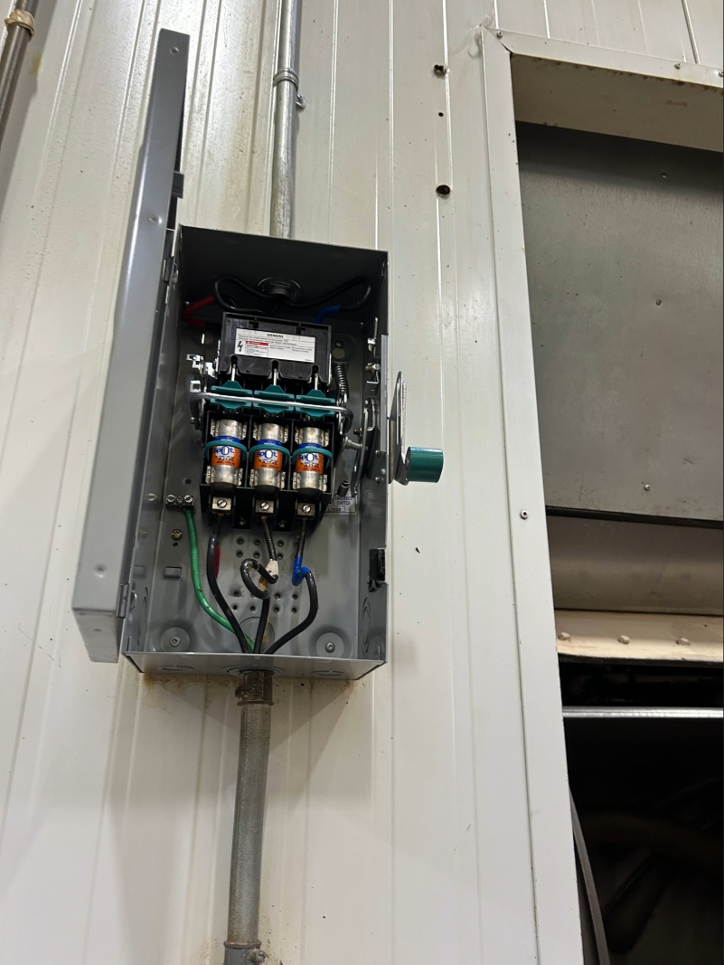 Electrical meter and service equipment installation