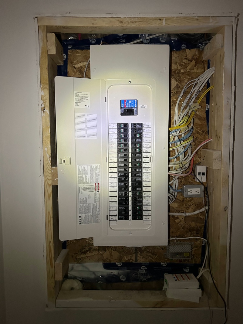 Electrical panel upgrade during construction