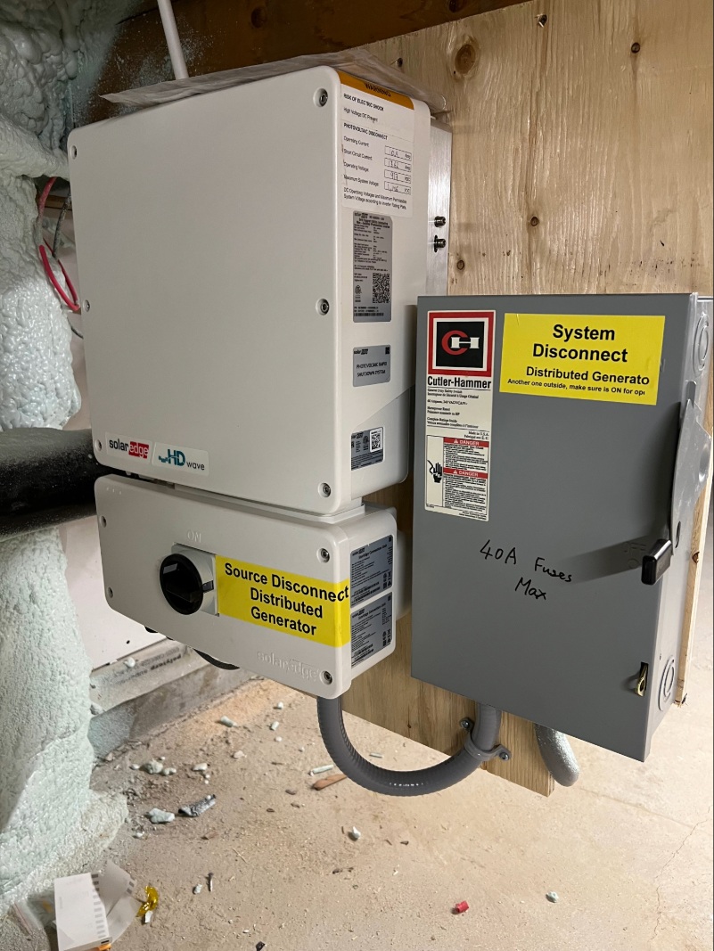 Electrical disconnect and control switch installation